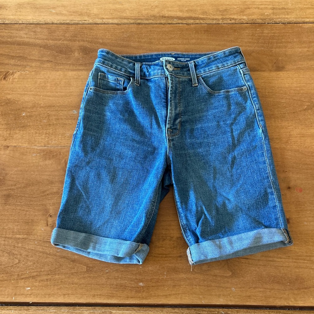 Old Navy Mid Blue Denim Bermuda Shorts